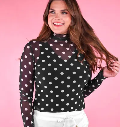Jess Lea Keigan Mesh Top In Black
