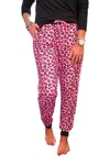 Jess Lea Leopard Jogger In Pink In Pink