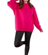Jess Lea Mama Embossed Sweatshirt In Hot Pink In Pink