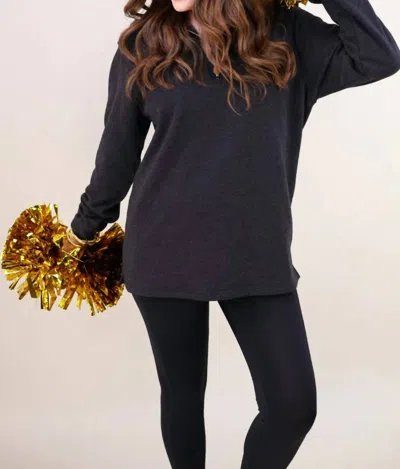 Jess Lea Miley Quarter Zip Pullover In Black