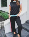 Jess Lea On The Move Pants Set In Black In Black