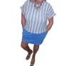 Jess Lea Puff The Magical Top In Blue/white In Blue