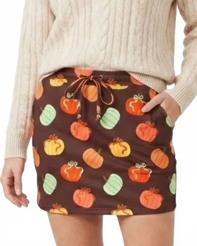 Jess Lea Pumpkin Chic Skort In Brown/orange