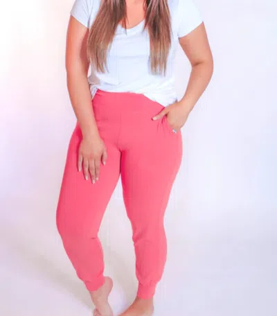 Jess Lea Raise The Bar Joggers In Coral In Pink