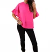 Jess Lea Rebecca Ruffle Sleeve Top In Pink In Pink