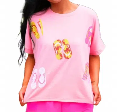 Jess Lea Set Sail Sequin Patch Top In Pink