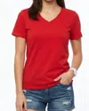 Jess Lea Short Sleeve Basic Tee In Red In Red