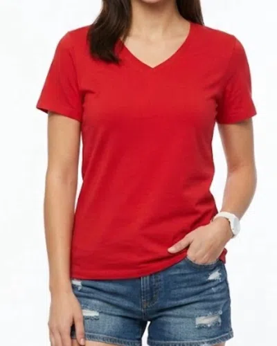 Jess Lea Short Sleeve Basic Tee In Red