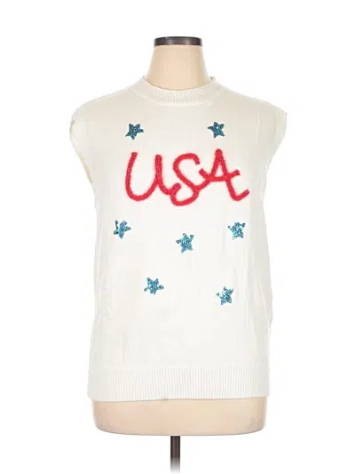 Pre-owned Jess Lea Sweater Vest In White