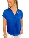 Jess Lea Whitney Woven Blouse In Navy In Blue
