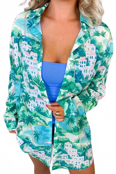 Jess Lea Women's Coastal Vista Cover Up In Green