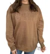 Jess Lea Women's Coffee Embossed Sweatshirt In Mocha In Brown