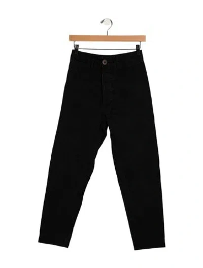 Pre-owned Jesse Kamm High-rise Straight Leg Jeans In Black