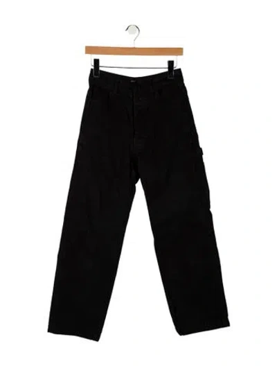 Pre-owned Jesse Kamm High-rise Straight Leg Jeans In Black