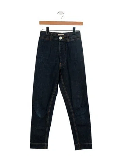 Pre-owned Jesse Kamm High-rise Straight Leg Jeans In Blue