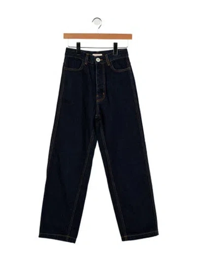 Pre-owned Jesse Kamm High-rise Straight Leg Jeans In Blue