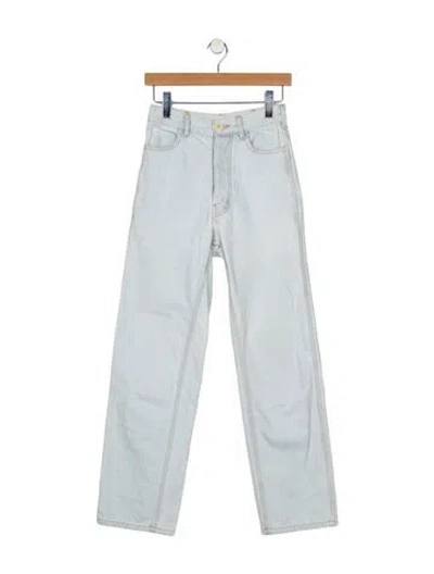 Pre-owned Jesse Kamm High-rise Straight Leg Jeans In Blue