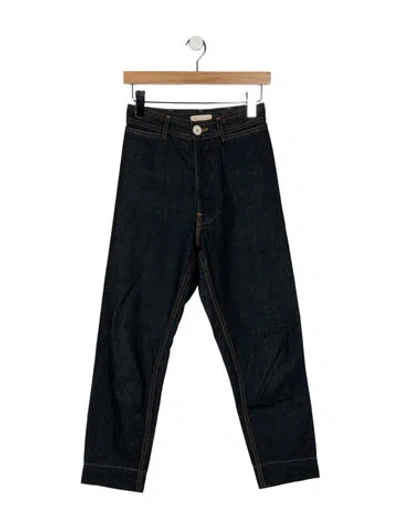 Pre-owned Jesse Kamm High-rise Straight Leg Jeans In Blue