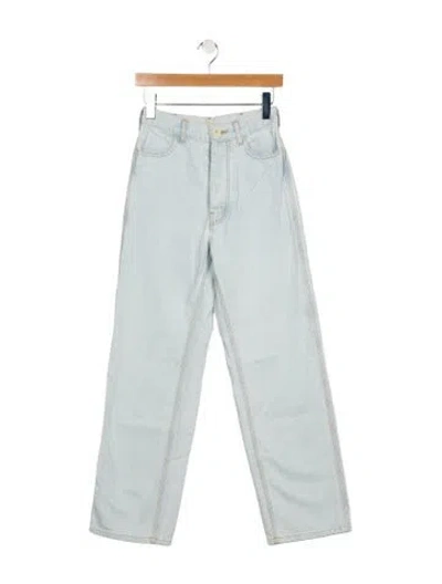 Pre-owned Jesse Kamm High-rise Straight Leg Jeans In Blue