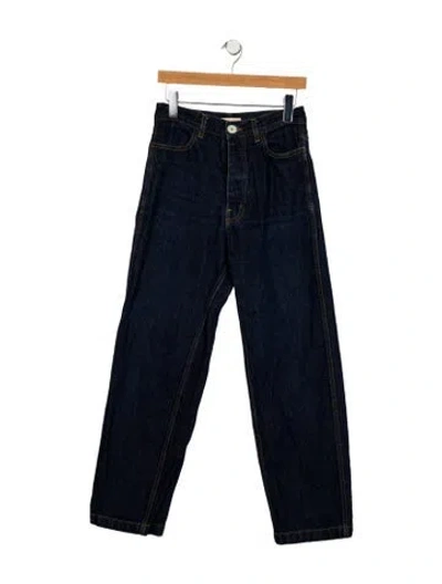 Pre-owned Jesse Kamm High-rise Straight Leg Jeans In Blue
