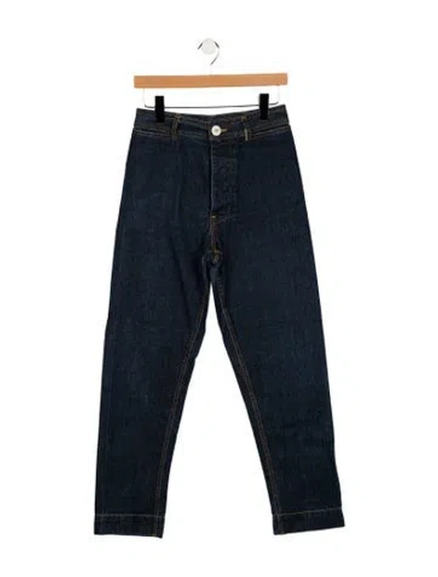 Pre-owned Jesse Kamm High-rise Straight Leg Jeans In Blue