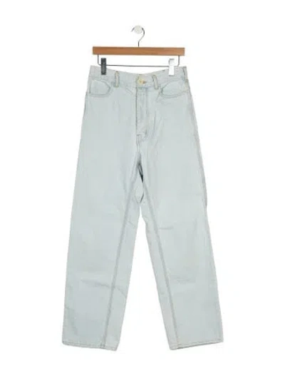 Pre-owned Jesse Kamm High-rise Straight Leg Jeans In Blue
