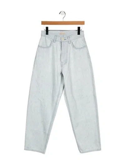 Pre-owned Jesse Kamm High-rise Straight Leg Jeans In Blue