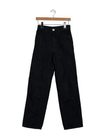 Pre-owned Jesse Kamm High-rise Straight Leg Jeans In Blue
