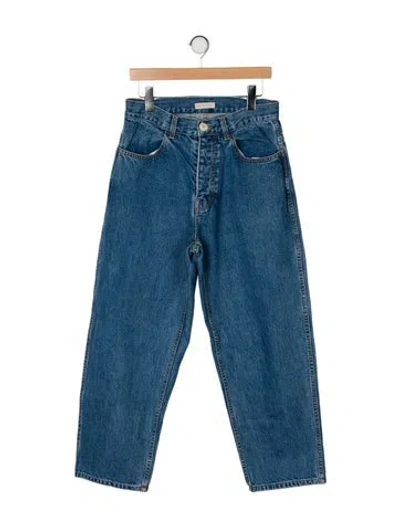 Pre-owned Jesse Kamm High-rise Straight Leg Jeans In Blue