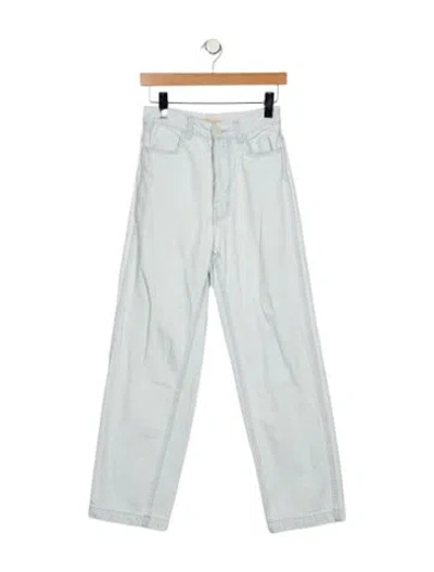 Pre-owned Jesse Kamm High-rise Straight Leg Jeans In Blue