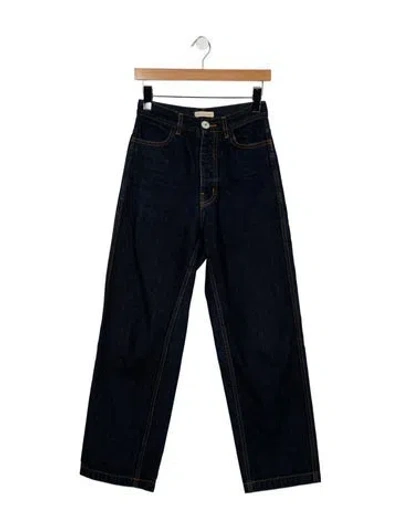 Pre-owned Jesse Kamm High-rise Straight Leg Jeans In Blue
