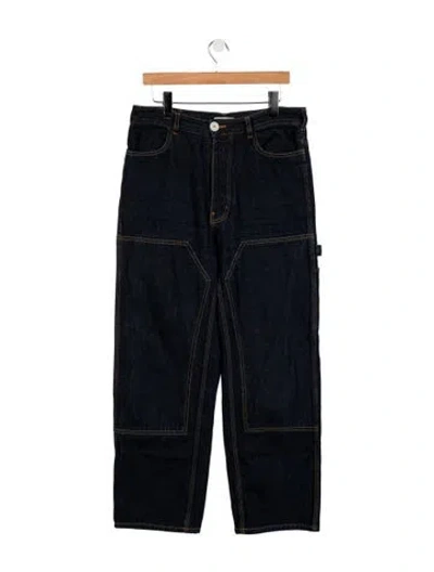 Pre-owned Jesse Kamm High-rise Straight Leg Jeans In Blue
