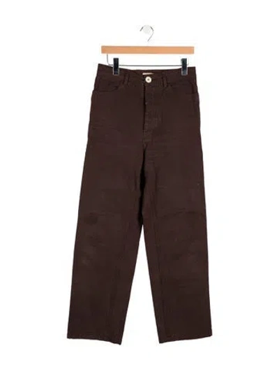 Pre-owned Jesse Kamm High-rise Straight Leg Jeans In Brown