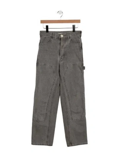 Pre-owned Jesse Kamm High-rise Straight Leg Jeans In Gray