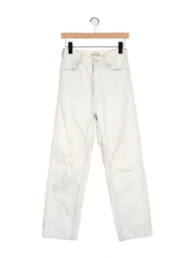 Pre-owned Jesse Kamm High-rise Straight Leg Jeans In Neutral