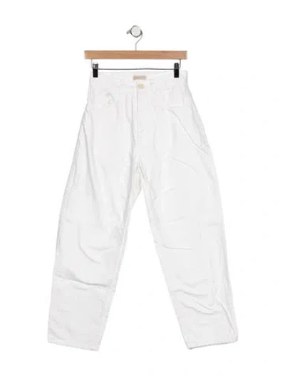 Pre-owned Jesse Kamm High-rise Straight Leg Jeans In White