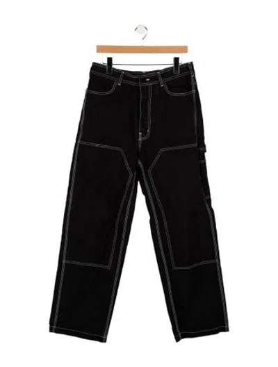 Pre-owned Jesse Kamm High-rise Wide Leg Jeans In Black