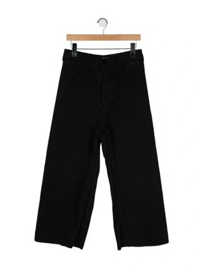 Pre-owned Jesse Kamm High-rise Wide Leg Jeans In Black