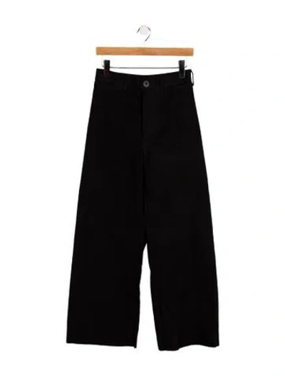 Pre-owned Jesse Kamm High-rise Wide Leg Jeans In Black