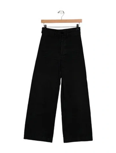 Pre-owned Jesse Kamm High-rise Wide Leg Jeans In Black