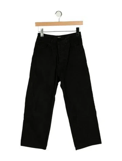 Pre-owned Jesse Kamm High-rise Wide Leg Jeans In Black
