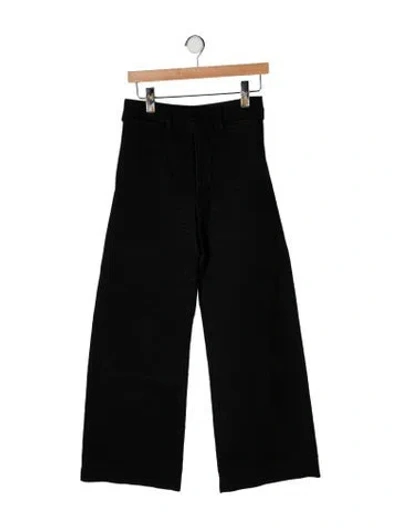 Pre-owned Jesse Kamm High-rise Wide Leg Jeans In Black