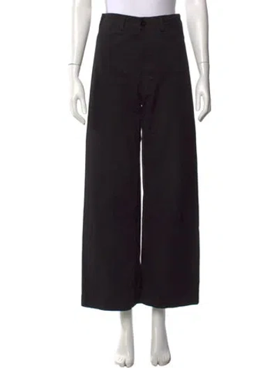 Pre-owned Jesse Kamm High-rise Wide Leg Jeans In Black