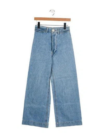 Pre-owned Jesse Kamm High-rise Wide Leg Jeans In Blue