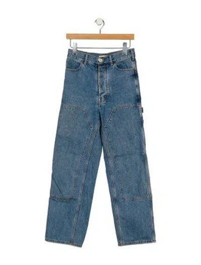 Pre-owned Jesse Kamm High-rise Wide Leg Jeans In Blue
