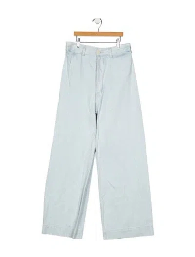 Pre-owned Jesse Kamm High-rise Wide Leg Jeans In Blue