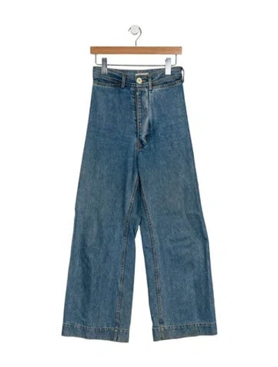 Pre-owned Jesse Kamm High-rise Wide Leg Jeans In Blue