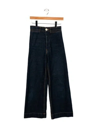 Pre-owned Jesse Kamm High-rise Wide Leg Jeans In Blue