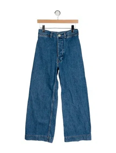 Pre-owned Jesse Kamm High-rise Wide Leg Jeans In Blue