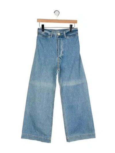 Pre-owned Jesse Kamm High-rise Wide Leg Jeans In Blue